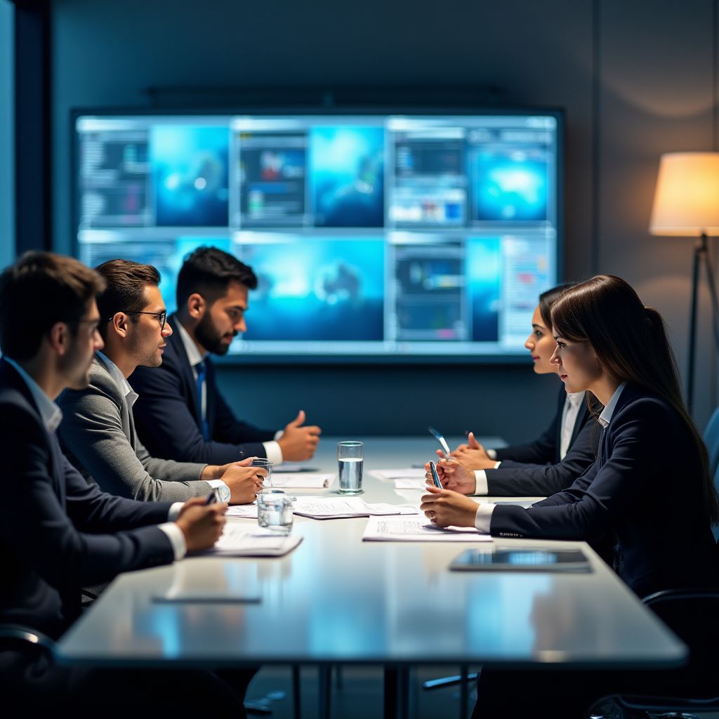 Equipo en reunión estratégica